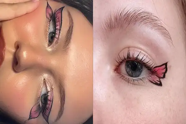 مدل خط چشم پروانه ای + ژورنالی از جذاب ترین مدل های آرایش و خط چشم پروانه ای