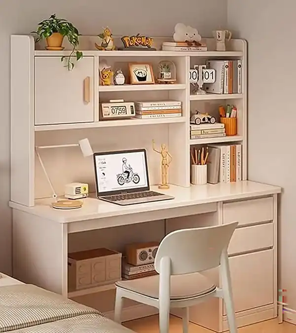 مدل کتابخانه با میز تحریر + جلوه کاربردی فضای اتاق با مدل کتابخانه با میز تحریر