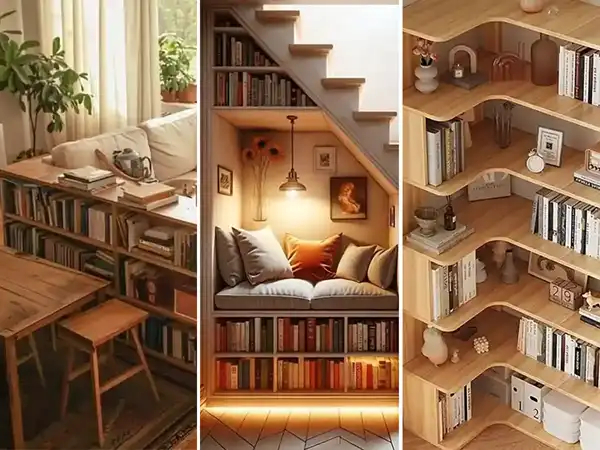 مدل کتابخانه برای اتاق کوچک + مدل کتابخانه جدید و فضای منظم برای اتاق کوچک