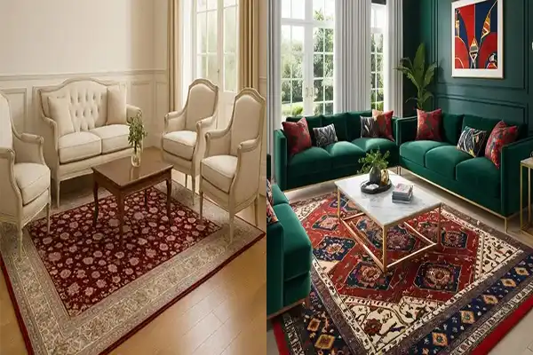 مدل مبل با فرش قرمز + دیزاینی مجلل و باشکوه با مدل مبل با فرش قرمز