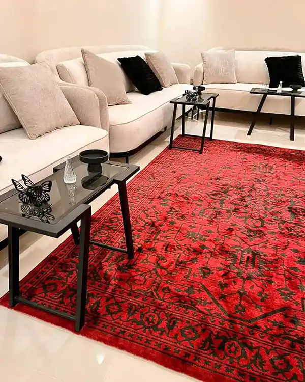 مدل مبل با فرش قرمز + دیزاینی مجلل و باشکوه با مدل مبل با فرش قرمز
