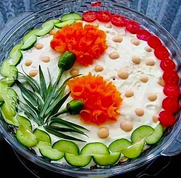 مدل سالاد الویه ساده + جدیدترین تزیینات مدل سالاد الویه ساده برای مهمانی و مجالس