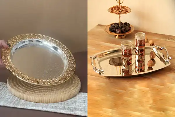 مدل سینی استیل گرد + مدل سینی استیل گرد مناسب پذیرایی دلپذیر و باب میل