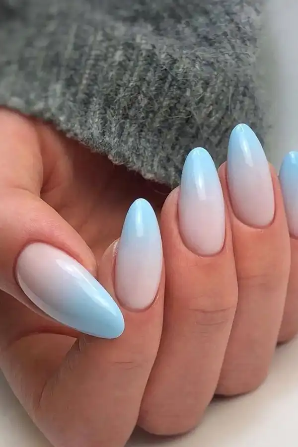 ناخن امبره سفید ابی + ناخن امبره سفید ابی ترند محبوب در دنیای زیبایی ناخن 