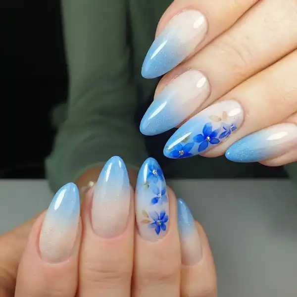 ناخن امبره سفید ابی + ناخن امبره سفید ابی ترند محبوب در دنیای زیبایی ناخن