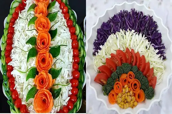 تزیین چند مدل سالاد + تزیین چند مدل سالاد با دیزاین های خلاقانه