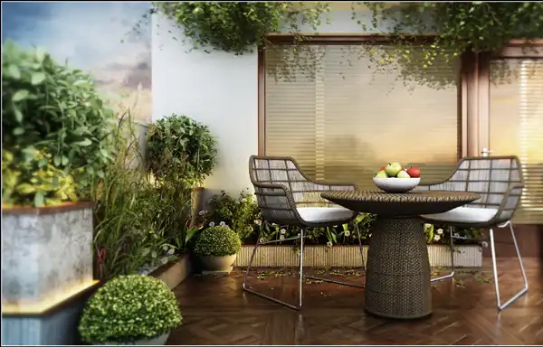 تراس + تراس لوکس برای استراحت و پذیرایی منحصر بفرد