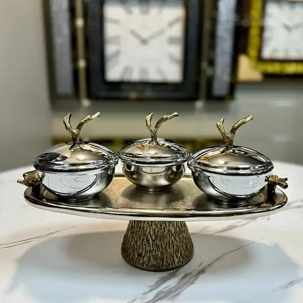 ظروف استیل پذیرایی + جلوه ای شیک و لوکس به میز مهمونی میبخشن
