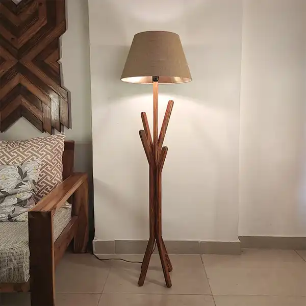 آباژور ایستاده چوبی مدرن + دکوراسیونی اصیل،خاصِ شما؛با آباژور ایستاده چوبی مدرن