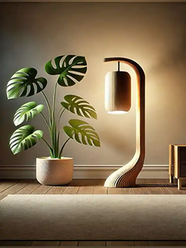 آباژور ایستاده چوبی مدرن + دکوراسیونی اصیل،خاصِ شما؛با آباژور ایستاده چوبی مدرن