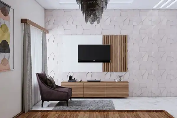 مدل دکوراسیون پذیرایی با کاغذ دیواری + شکوه و جلوه ای خاص در مدل دکوراسیون پذیرایی با کاغذ دیواری