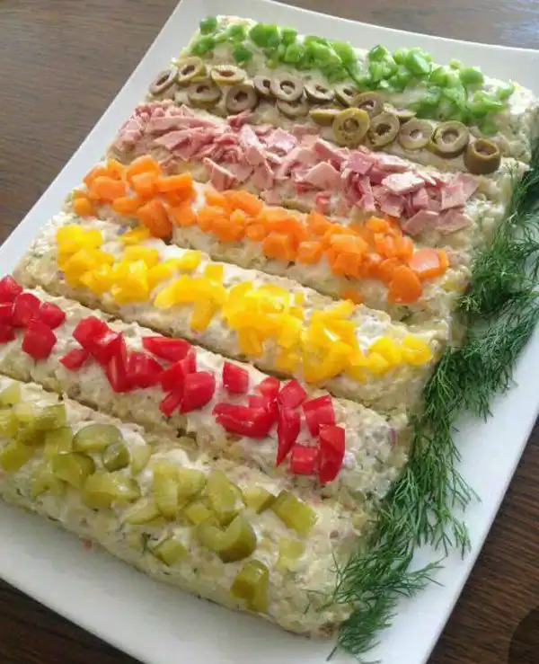مدل سالاد الویه تزیین + مدل سالاد الویه تزیین با روشهای خلاقانه و آسان