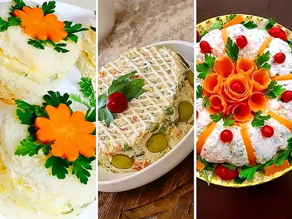 مدل سالاد الویه تزیین + مدل سالاد الویه تزیین با روشهای خلاقانه و آسان